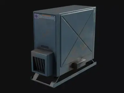 Air Conditioner Unit and Refrigeration Machine Game Ready Low-poly 3D model buy