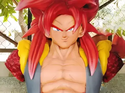 Goku sj4 Bust - Dragon ball - 3d model - split part  3D print model