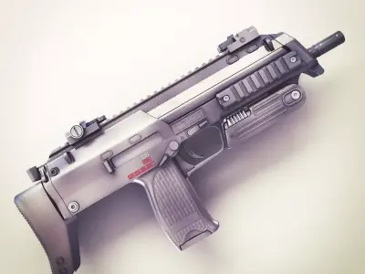 MP7 Submachine gun Hi-Res 3D model