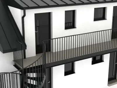 Apartment building Free low-poly 3D model
