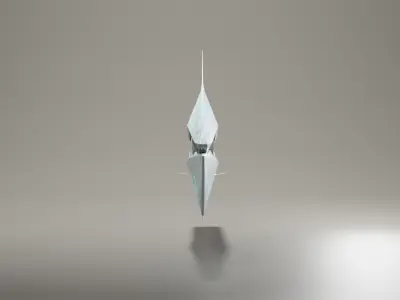 Sci-fi Star Ship Free low-poly 3D model