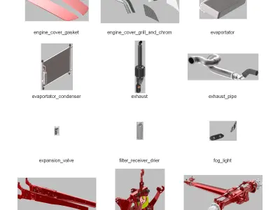 DOSCH 3D - Agricultural Tractor Details 3D model