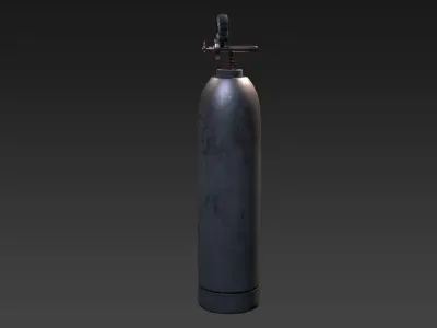 Gas Cylinder Low-poly 3D model order