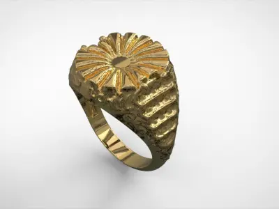 Signet style ring model 3d 3D print model