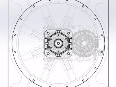 Diameter 630 mm airlock Rotary feeder 3D model