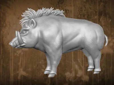 Boar Pet 3D printable Files for Action Figures 3D print model purchase