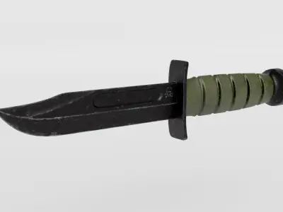 Military Knife Low-poly 3D model