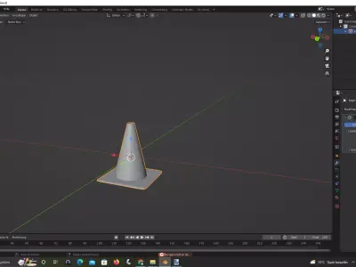 Verkehrs-leitkegel traffic cone with stripes Free 3D model
