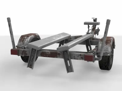 boat trailer 3D model by ADMeR
