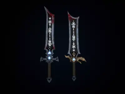 Stylized Weapons 3D Models pack Low-poly 3D model