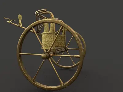 Tutankhamun Ancient Egypt GOLD CHARIT 3D MODEL Low-poly 3D model purchase