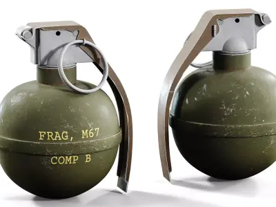 Grenade M67 3D model purchase