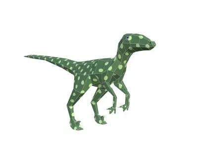 Dinosaur Cartoon Low-poly 3D model