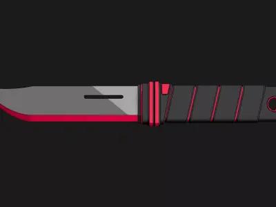 Stylized Knife model made in blender  3D model