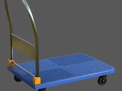 Cart Platform Truck Low-poly 3D model