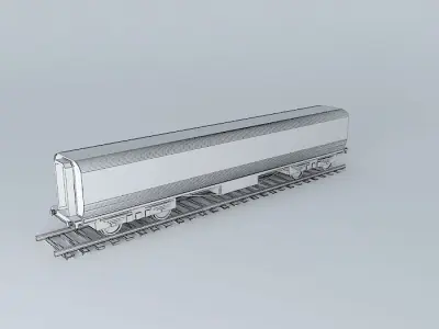 Eco Rail Track 1st Class Carriage,DummyOld Steam Days Free 3D model