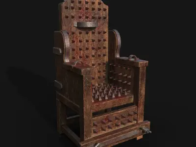 Medieval Torture Chair 3D model