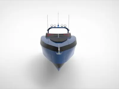 Libertas Yacht Low-poly 3D model