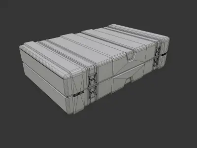 Sci-Fi Crate 7 Low-poly 3D model