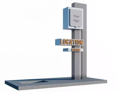welcome signs Low-poly 3D model