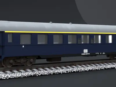 DB NAVY BLUE COACH KE-GPR-R-63 2023 3D model