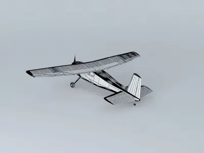 Cessna 180 Free 3D model