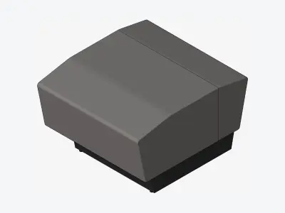 Furniture - Seating - Contemporary - Blume - Closing - Left Low-poly 3D model