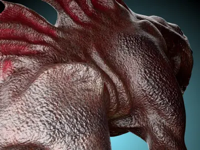 Shark creature Low-poly 3D model