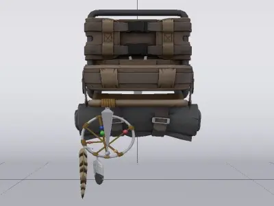 Backpack Low-poly 3D model buy