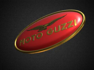 moto guzzi logo 3D model by 3dlogoman