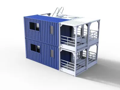 accommodation container 3D print model