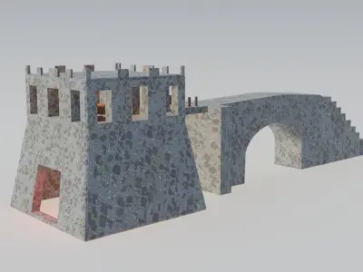 Ancient tower Low-poly 3D model purchase