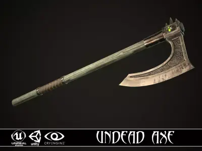 Undead  Axe Low-poly 3D model