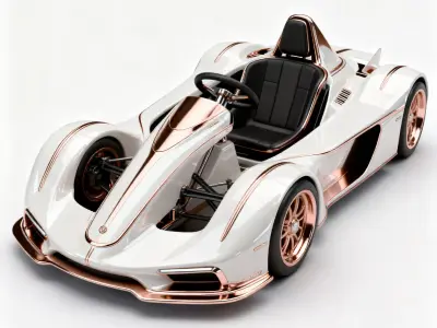 Luxury Racing Go Kart 3D Model Low-poly 3D model