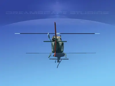 Bell OH-58B Australian Army 3 3D model