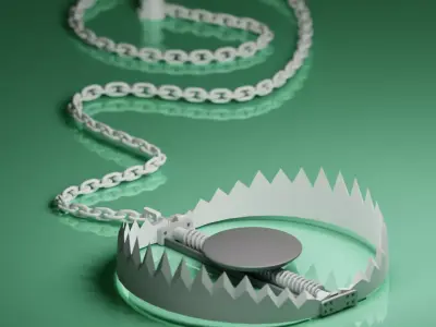 Bear Trap 3D model Low-poly 3D model