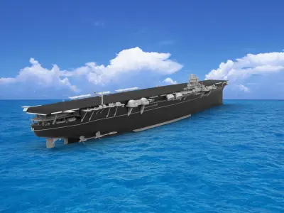 Japanese aircraft carrier Shokaku 3D model