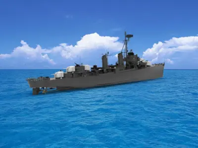 Chungmu-class destroyer 3D model