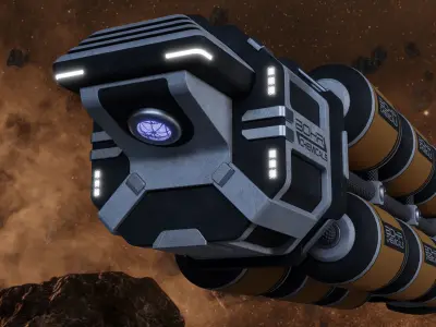 Tanker Sci-Fi Spaceship 3D model