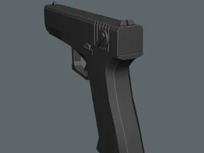 Glock gun model Free low-poly 3D model