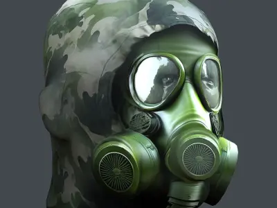 Helmet 3d model military combat Military Low-poly Low-poly 3D model 25
