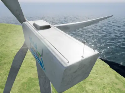 Wind Turbine Low-poly 3D model shop