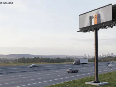 Trivision Billboard with Rotating Prisms Brand 3D model