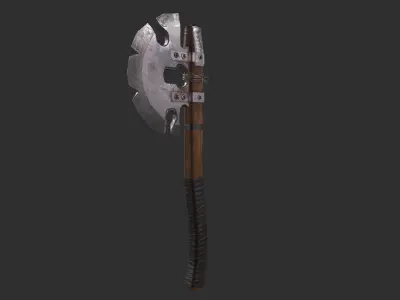 apocalypse axe Low-poly 3D model