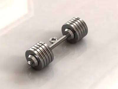 dumbbell pendant 18 3D print model