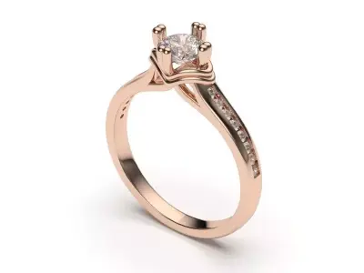  solitaire with ring sizes  8 part S35  3D print model