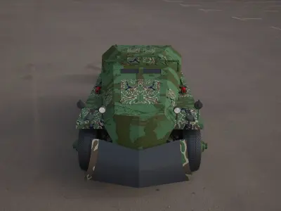 Replica SDKFZ 250 military vehicle 3d tire model  3D model