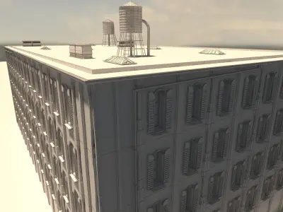 Brick buildind Apartment  3D model