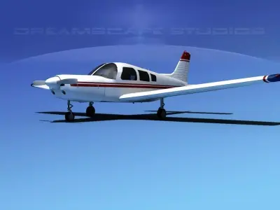 Piper Warrior II 3D model 9