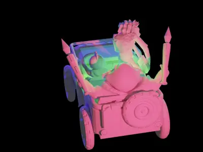 army vehicle monkey soldiers  3D print model